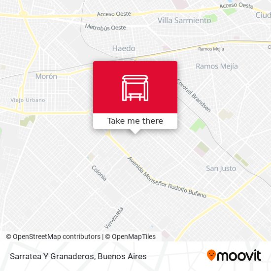 Mapa de Sarratea Y Granaderos
