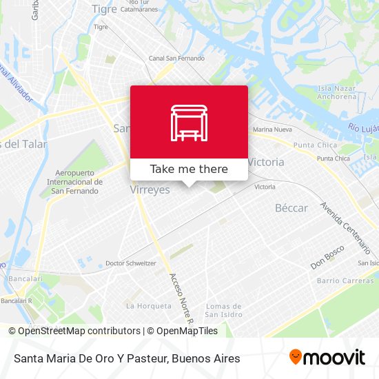 Santa Maria De Oro Y Pasteur map