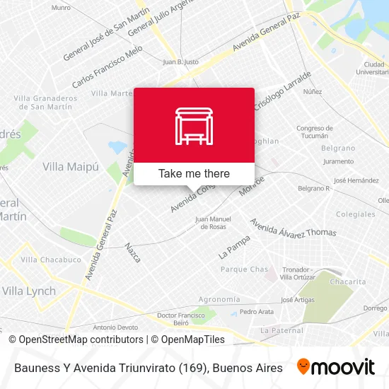 Mapa de Bauness Y Avenida Triunvirato (169)