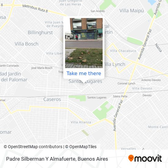 Padre Silberman Y Almafuerte map
