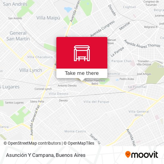 Asunción Y Campana map