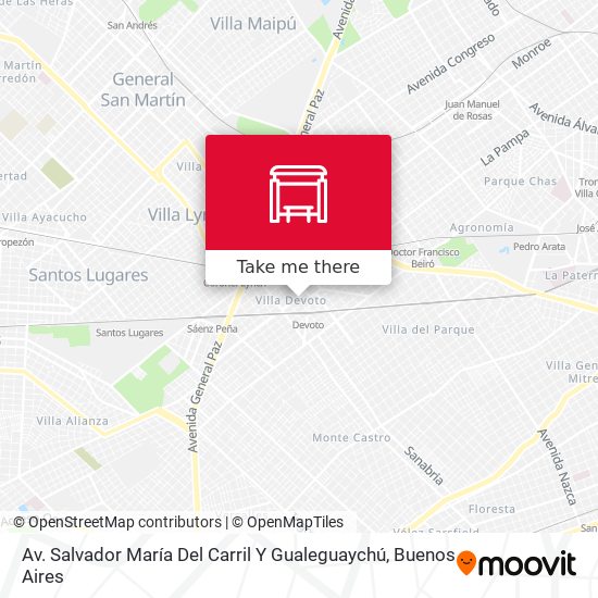 Av. Salvador María Del Carril Y Gualeguaychú map