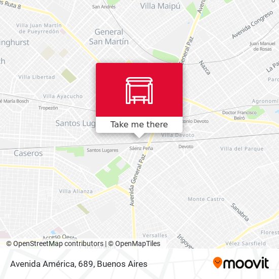 Mapa de Avenida América, 689