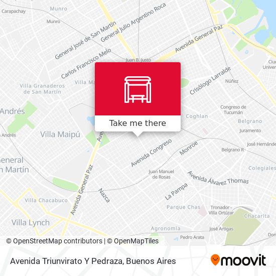 Avenida Triunvirato Y Pedraza map