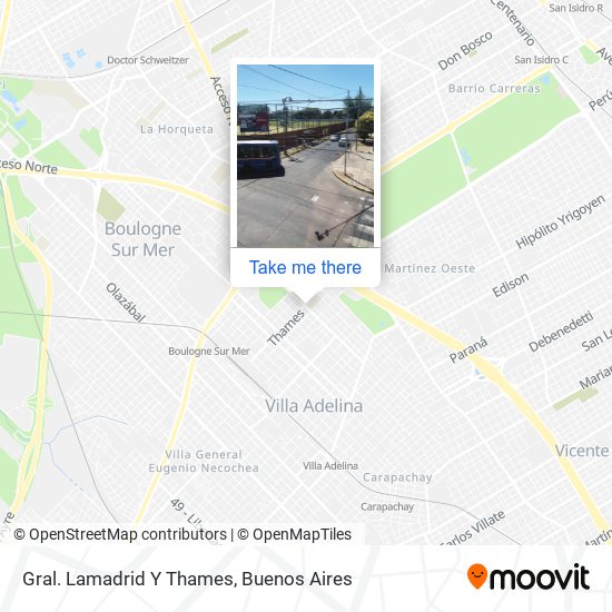 Mapa de Gral. Lamadrid Y Thames