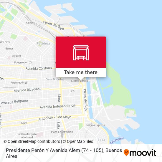 Presidente Perón Y Avenida Alem (74 - 105) map