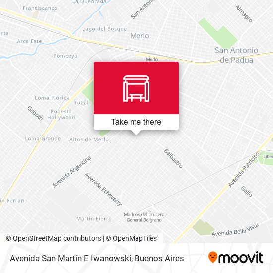 Avenida San Martín E Iwanowski map