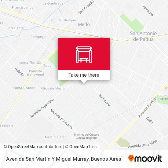 Mapa de Avenida San Martín Y Miguel Murray