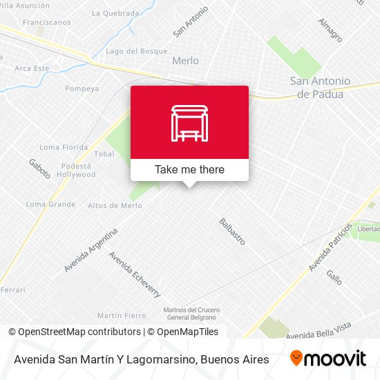 Mapa de Avenida San Martín Y Lagomarsino