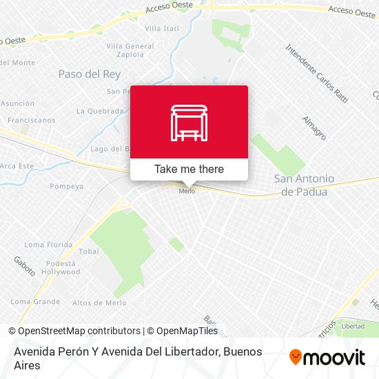 Mapa de Avenida Perón Y Avenida Del Libertador