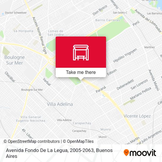 Mapa de Avenida Fondo De La Legua, 2005-2063