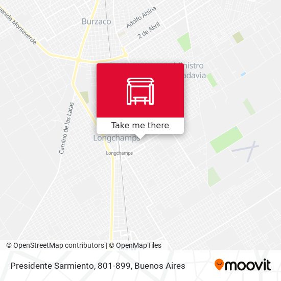 Mapa de Presidente Sarmiento, 801-899