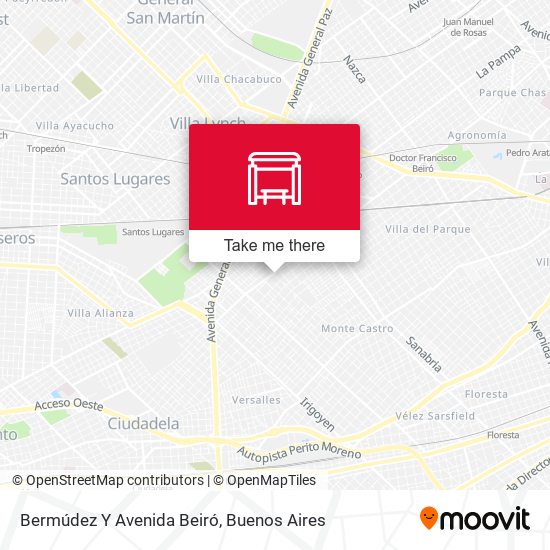Mapa de Bermúdez Y Avenida Beiró