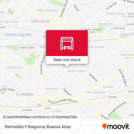 Bermúdez Y Baigorria map