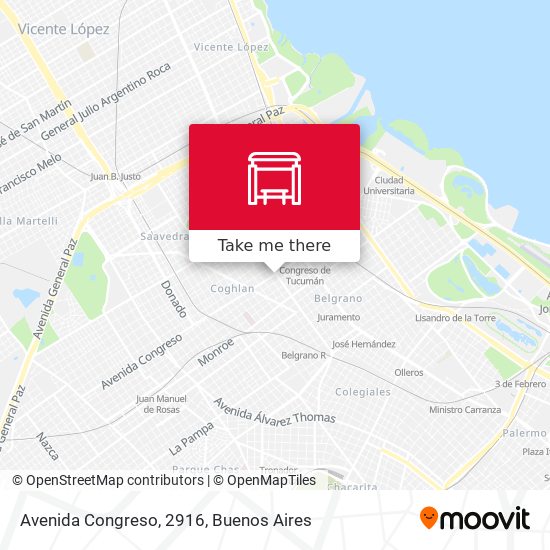 Mapa de Avenida Congreso, 2916