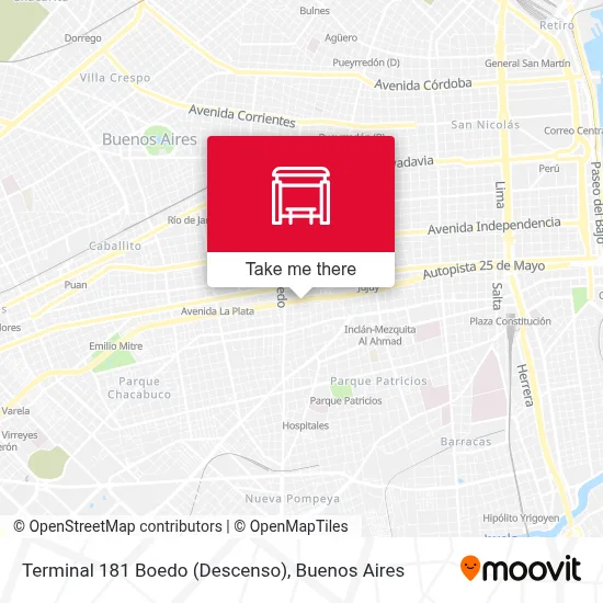 Terminal 181 Boedo (Descenso) map