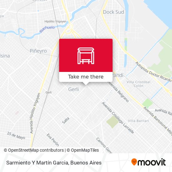 Sarmiento Y Martín Garcia map