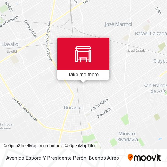 Avenida Espora Y Presidente Perón map
