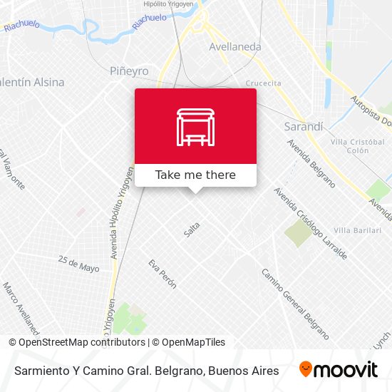 Mapa de Sarmiento Y Camino Gral. Belgrano