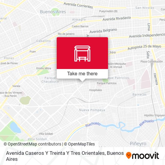 Avenida Caseros Y Treinta Y Tres Orientales map