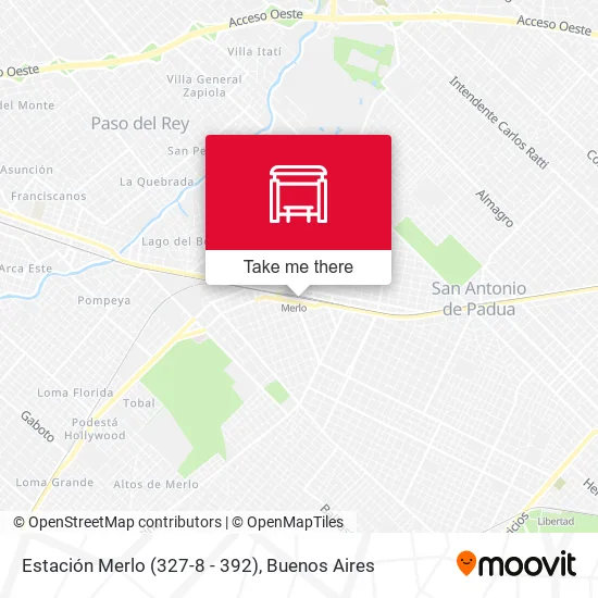 Estación Merlo (327-8 - 392) map