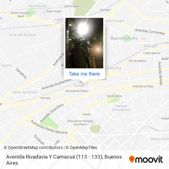Mapa de Avenida Rivadavia Y Camacuá (113 - 133)