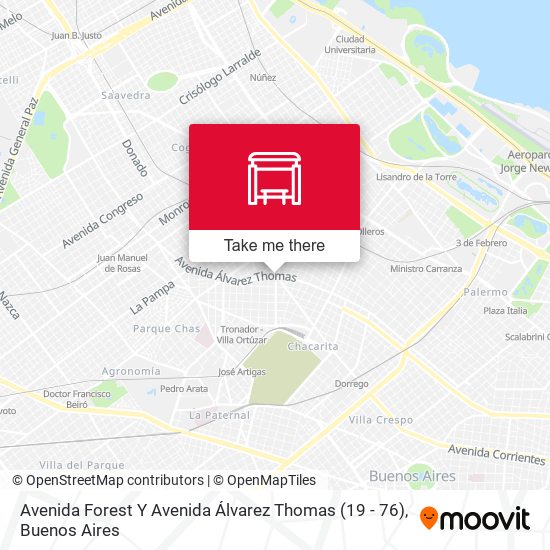 Avenida Forest Y Avenida Álvarez Thomas (19 - 76) map
