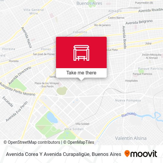 Mapa de Avenida Corea Y Avenida Curapaligüe