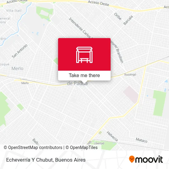 Echeverría Y Chubut map