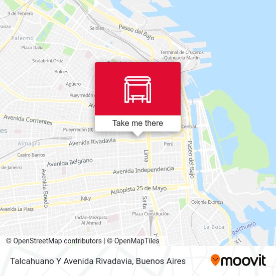 Talcahuano Y Avenida Rivadavia map
