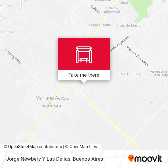 Jorge Newbery Y Las Dalias map