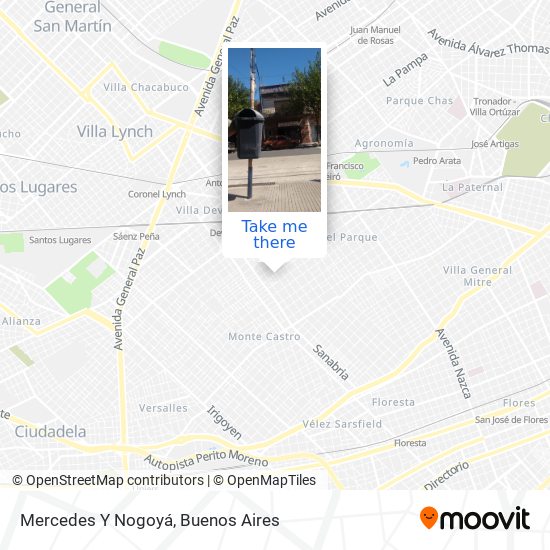 Mercedes Y Nogoyá map