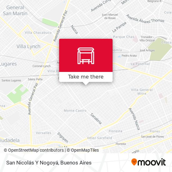 San Nicolás Y Nogoyá map
