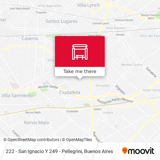 222 - San Ignacio Y 249 - Pellegrini map