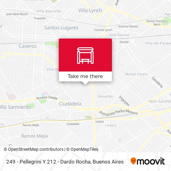 Mapa de 249 - Pellegrini Y 212 - Dardo Rocha