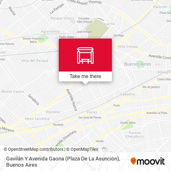 Mapa de Gavilán Y Avenida Gaona (Plaza De La Asunción)