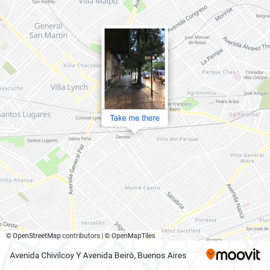 Avenida Chivilcoy Y Avenida Beiró map