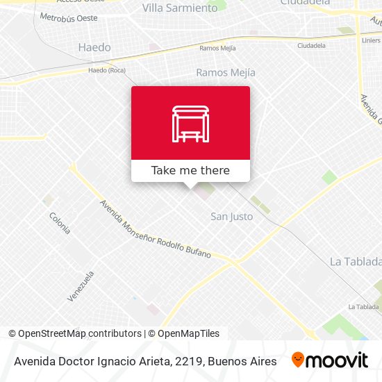 Mapa de Avenida Doctor Ignacio Arieta, 2219