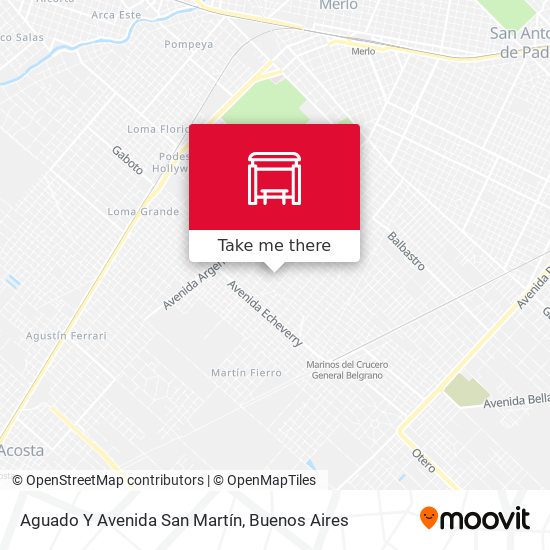 Aguado Y Avenida San Martín map