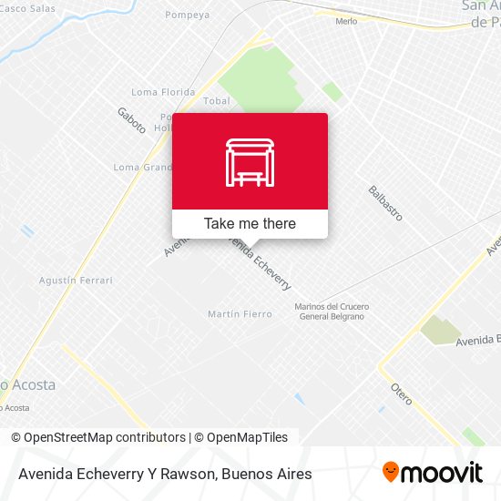 Avenida Echeverry Y Rawson map