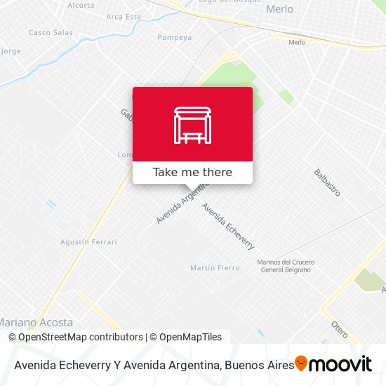 Mapa de Avenida Echeverry Y Avenida Argentina