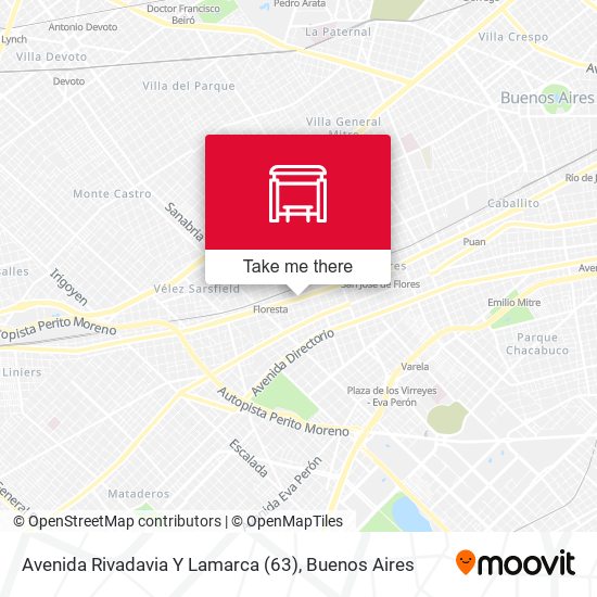 Avenida Rivadavia Y Lamarca (63) map