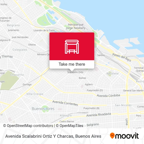 Avenida Scalabrini Ortiz Y Charcas map