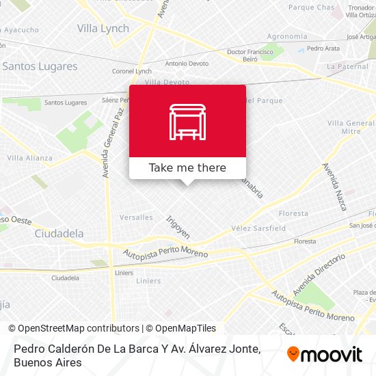 Pedro Calderón De La Barca Y Av. Álvarez Jonte map