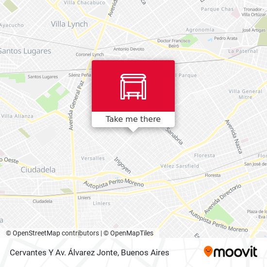 Cervantes Y Av. Álvarez Jonte map