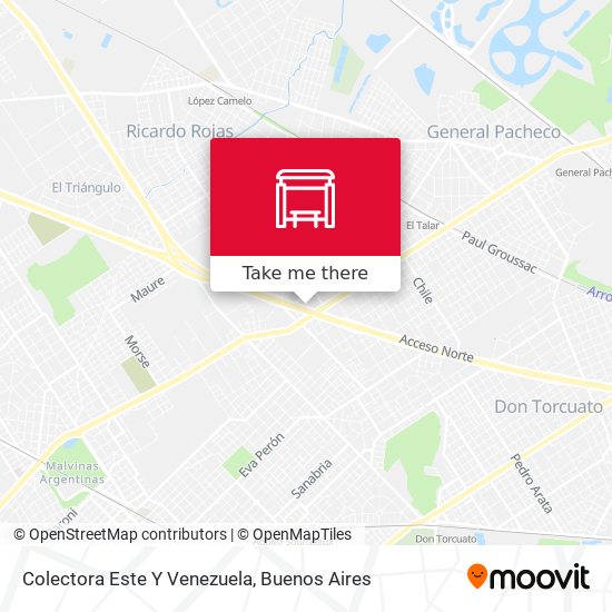 Colectora Este Y Venezuela map
