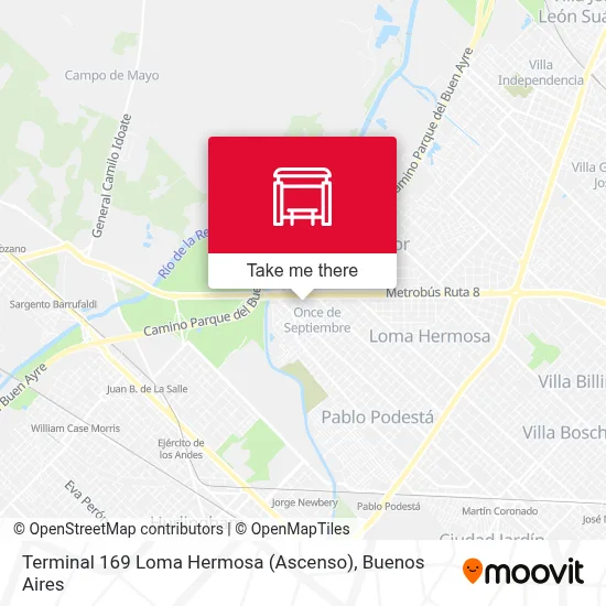 Terminal 169 Loma Hermosa (Ascenso) map
