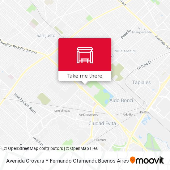 Mapa de Avenida Crovara Y Fernando Otamendi