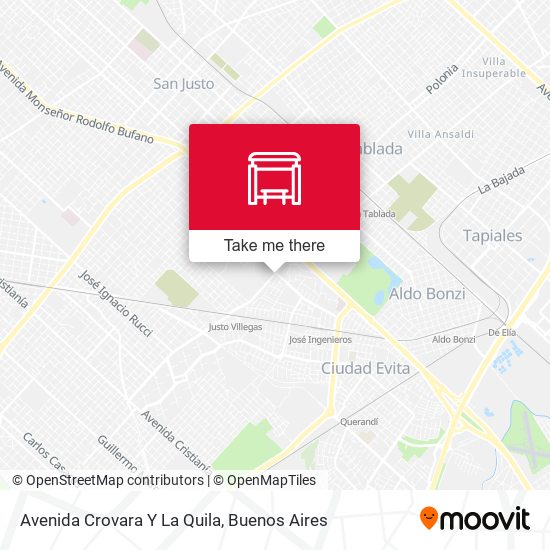 Avenida Crovara Y La Quila map
