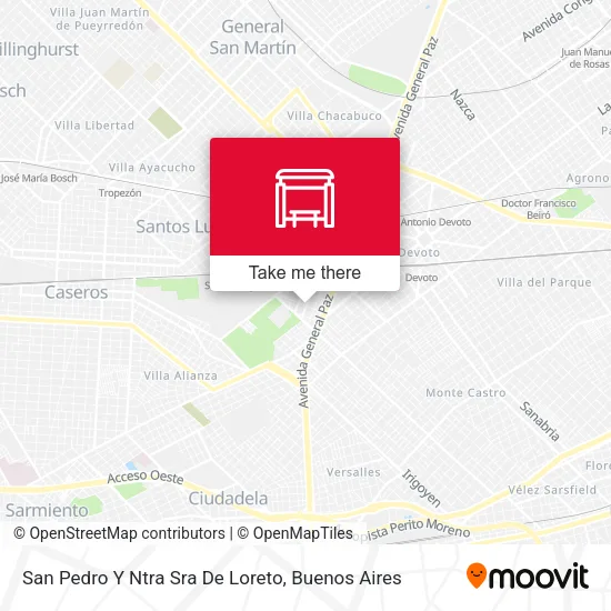 Mapa de San Pedro Y Ntra Sra De Loreto